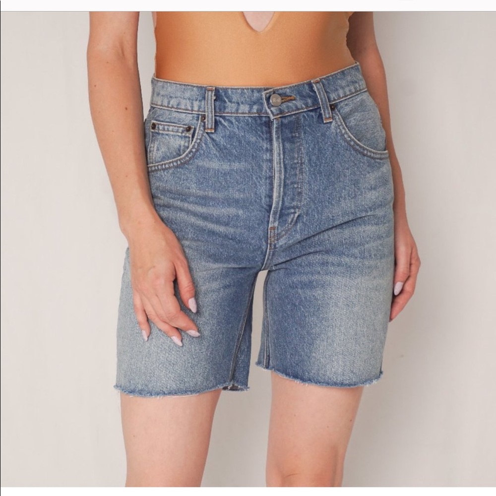 Reformation Allie Cutoff Jean Shorts In Shasta View 2